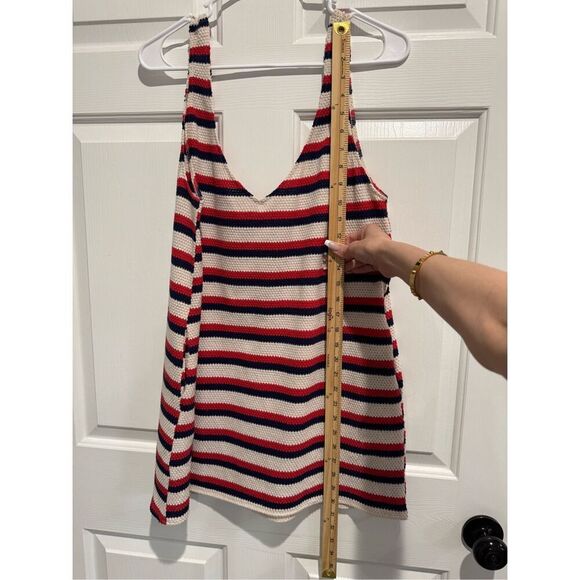 Show Me Your Mumu Patriot Red, White & Blue Striped Knit Teeny Dress Women's M - Picture 9 of 12